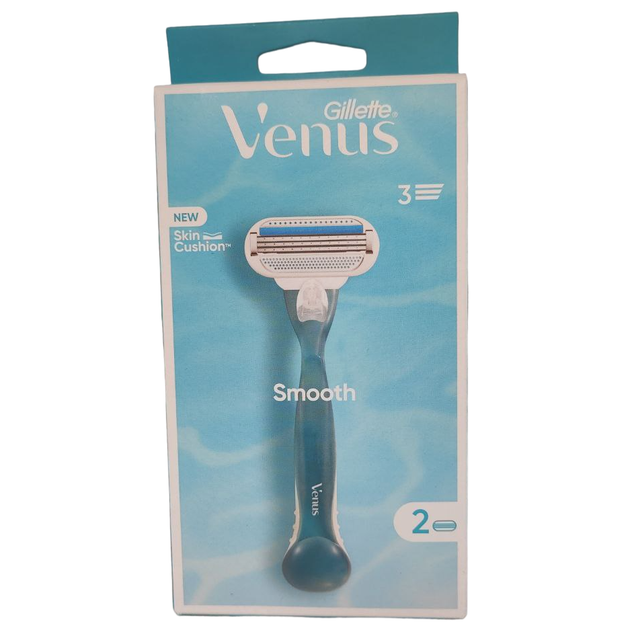 Станок для бритья Gillette Venus Smooth с 2 сменными кассетами - изображение 2