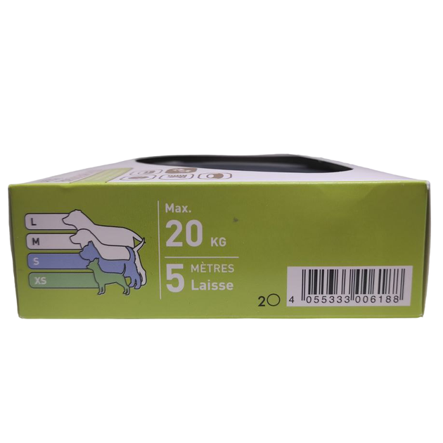 Поводок-рулетка Zoofari Laisse à Enrouleur à LED зеленый 5 м до 20 кг - изображение 3