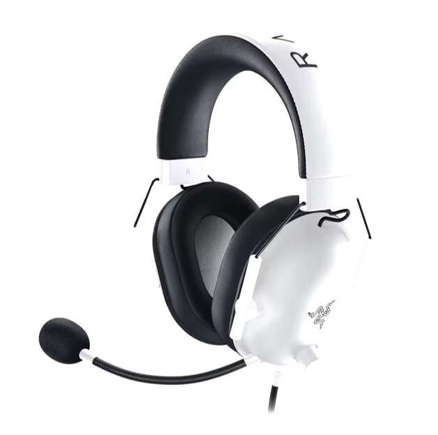 Наушники проводные Razer Blackshark V2 X White с адаптивным звуком для игр и микрофоном - Фото 2 Наушники проводные Razer Blackshark V2 X White с адаптивным звуком для игр и микрофоном - изображение 2