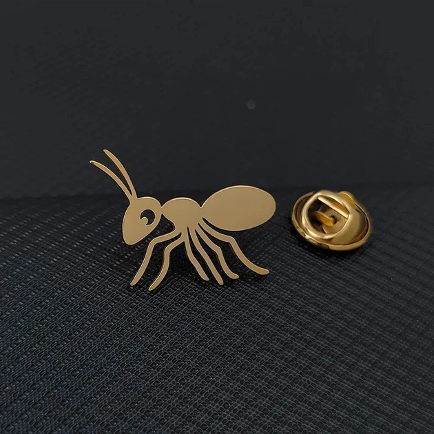 Значок (пин) BROCHE брошь бижутерия Насекомые Муравей золотистый BRGV114491 - изображение 5