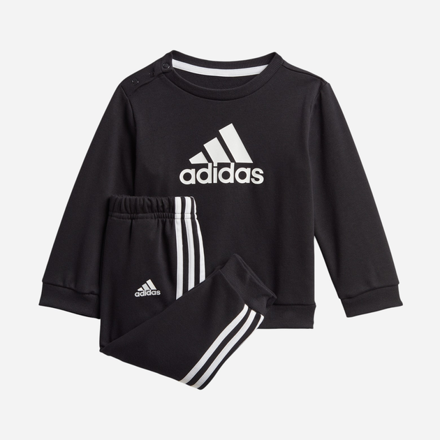 Dres chłopięcy (bluza bez kaptura + spodnie) adidas I Bos Jog Ft GM8977 98 cm Czarny (4062065376274) - obraz 1