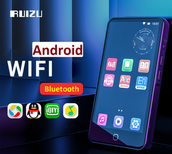 MP3 MP4 плеєр Ruizu H5 Hi-Fi 16Gb 4,5" Bluetooth 5.0 Wi-Fi із зовнішнім динаміком - Фото 3 MP3 MP4 плеєр Ruizu H5 Hi-Fi 16Gb 4,5" Bluetooth 5.0 Wi-Fi із зовнішнім динаміком - зображення 3