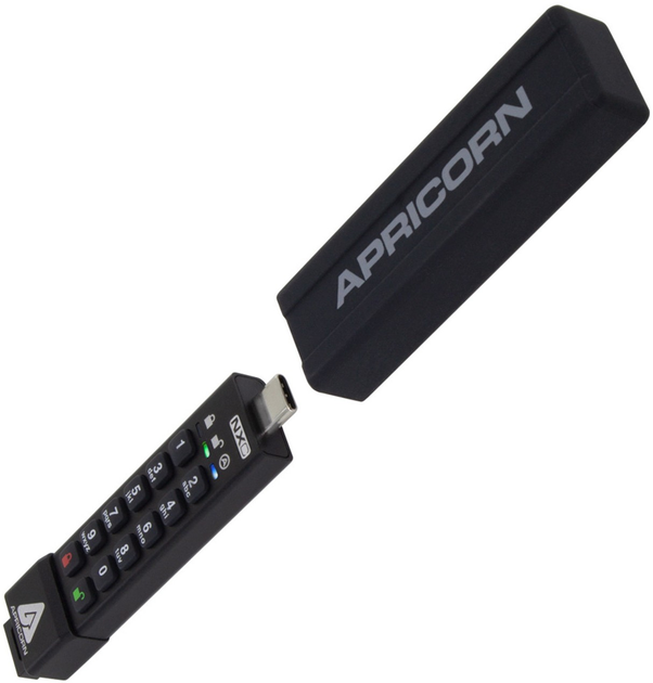 Флеш пам'ять Apricorn Aegis Secure Key 3NXC 8GB USB-C 3.2 Black (ASK3-NXC-8GB) - зображення 3