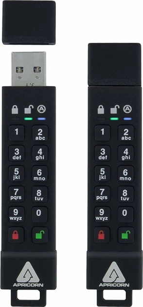 Флеш пам'ять Apricorn Aegis Secure Key 3z 16GB USB 3.2 Black (ASK3Z-16GB) - изображение 3