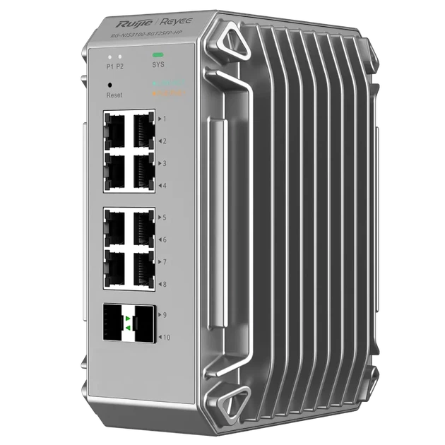 Комутатор промисловий для суворих умов експлуатації (Ruijie RG-NIS3100-8GT2SFP-HP) (1700560) - Фото 1 Комутатор промисловий для суворих умов експлуатації (Ruijie RG-NIS3100-8GT2SFP-HP) (1700560) - изображение 1
