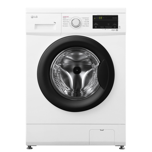 Стиральная машина LG фронтальная, 7кг, 1200, A+++, 44см, дисплей, пар ...