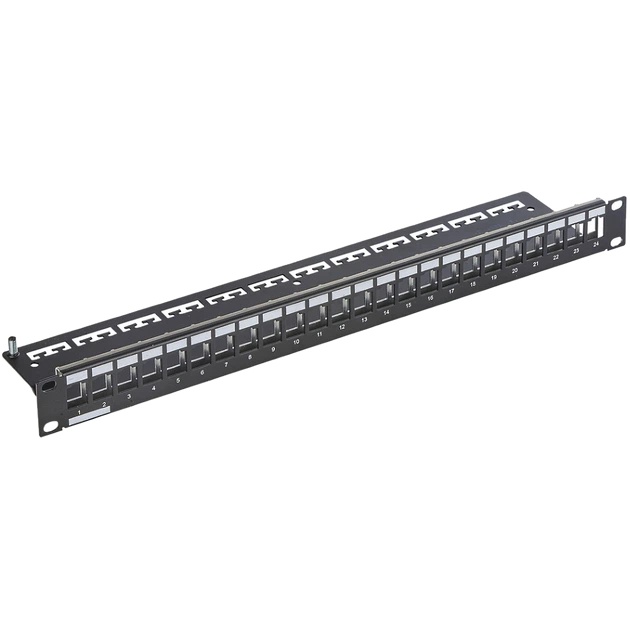 Патч-панель з'єднувальна для 24 модулів Keystone Corning 19", 1U - Фото 1 Патч-панель з'єднувальна для 24 модулів Keystone Corning 19", 1U - зображення 1