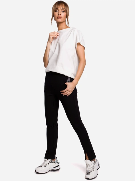Spodnie slim fit damskie Made Of Emotion M493 L Czarne (5903068475269) - obraz 3