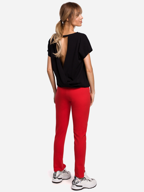 Spodnie slim fit damskie Made Of Emotion M493 M Czerwone (5903068475375) - obraz 4