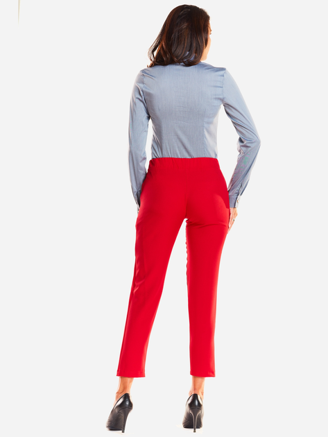 Spodnie regular fit damskie Awama A241 S Czerwone (5902360525221) - obraz 4
