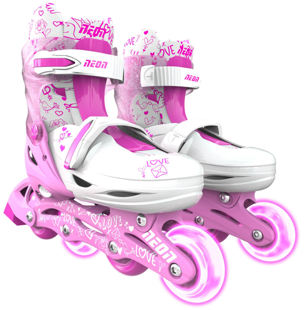 Роликові ковзани Neon Inline, розмір 34-37, рожевий (NT08P4) - изображение 1