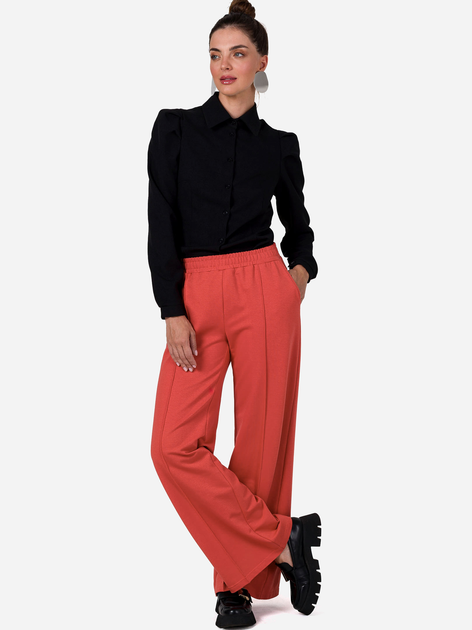 Spodnie dzwony damskie BeWear B275 L Ceglaste (5905563719237) - obraz 3