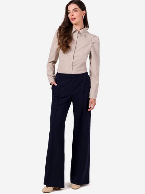 Spodnie dzwony damskie BeWear B275 L Granatowe (5905563719312) - obraz 3