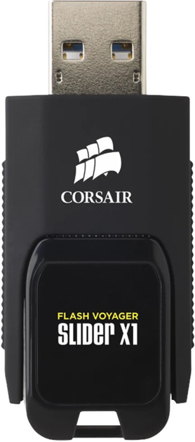 Флеш пам'ять USB Corsair Voyager Slider X1 64GB USB 3.0 Type-A Black (CMFSL3X1-64GB) - зображення 5