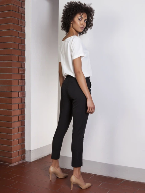 Spodnie slim fit damskie Lanti Trousers Sd115 34 Czarne (5904252704370) - obraz 4