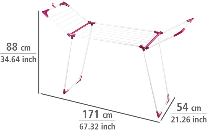 Suszarka do bielizny Wenko Summer Składana 76 x 46 cm (4008838377253) - obraz 10