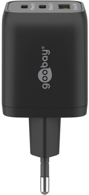 Зарядний пристрій для телефона Goobay 65 W USB-A USB-C PD GaN Black (4040849647536) - зображення 2