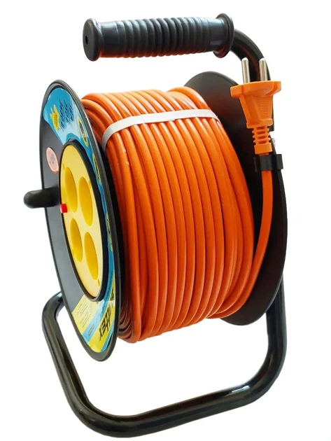 SV-007-O. Підовжувач SVITTEX на котушці (50 м) серія СТАНДАРТ із термозахистом, 2х1,5 мм² помаранчевий - зображення 2