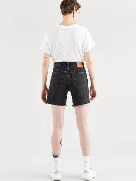 Шорти джинсові жіночі Levi's 501 Mid Thigh Short 85833-0016 25 Чорні (5400970000423) - зображення 4