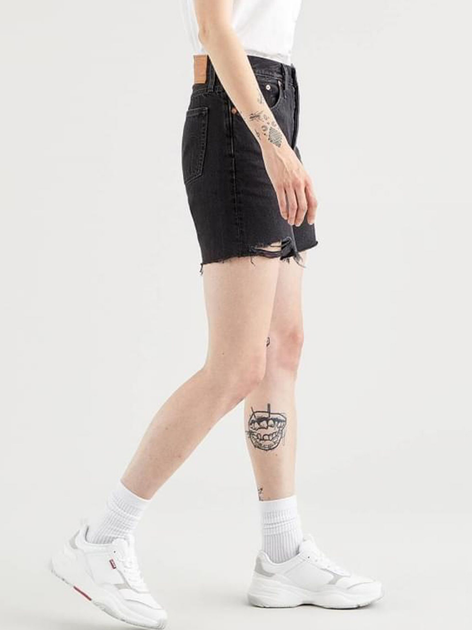 Spodenki damskie jeansowe Levi's 501 Mid Thigh Short 85833-0016 26 Czarne (5400970000430) - obraz 5