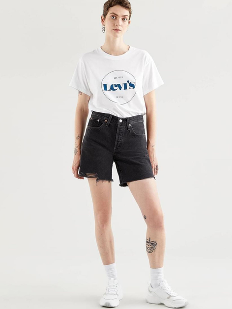 Шорти джинсові жіночі Levi's 501 Mid Thigh Short 85833-0016 30 Чорні (5400970000461) - зображення 3