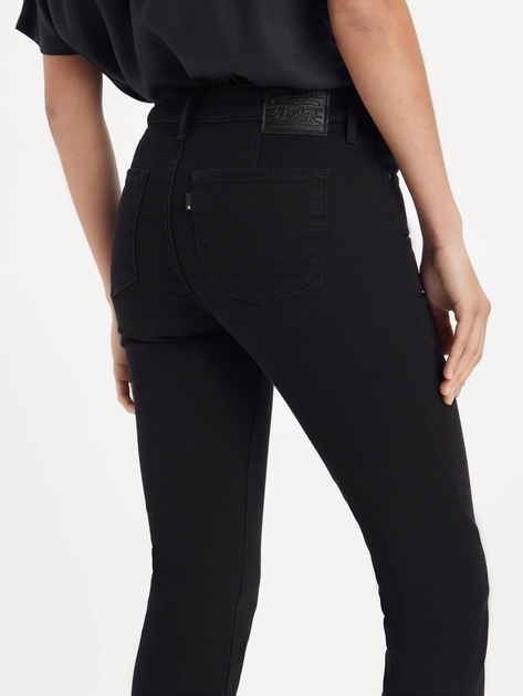 Jeansy slim fit damskie Levi's 712 Slim Welt Pocket A6199-0001 25-30 Czarne (5401105996802) - obraz 6