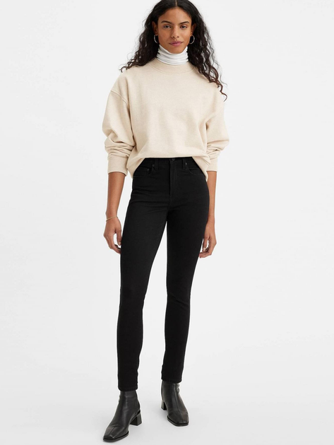 Jeansy skinny damskie Levi's 721 High Rise Skinny 18882-0233 27-32 Czarne (5400816306207) - obraz 3