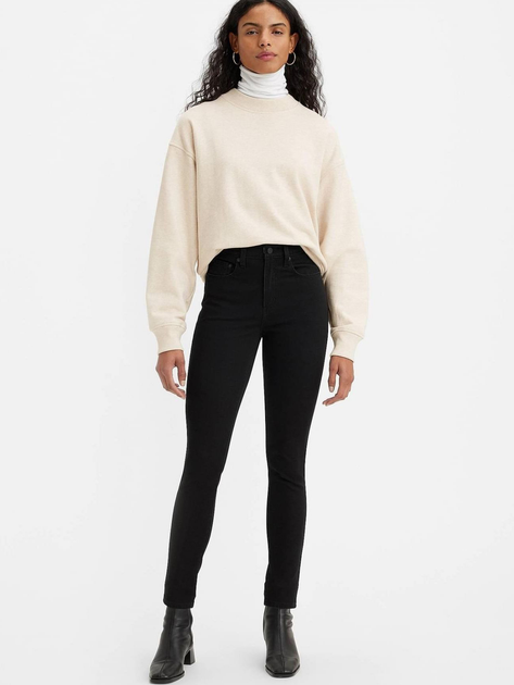 Jeansy skinny damskie Levi's 721 High Rise Skinny 18882-0233 27-32 Czarne (5400816306207) - obraz 6