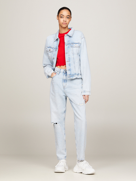 Джинси Mom's жіночі Tommy Jeans DW0DW18314-1AB 26/30 Блакитні (8720646669943) - зображення 3