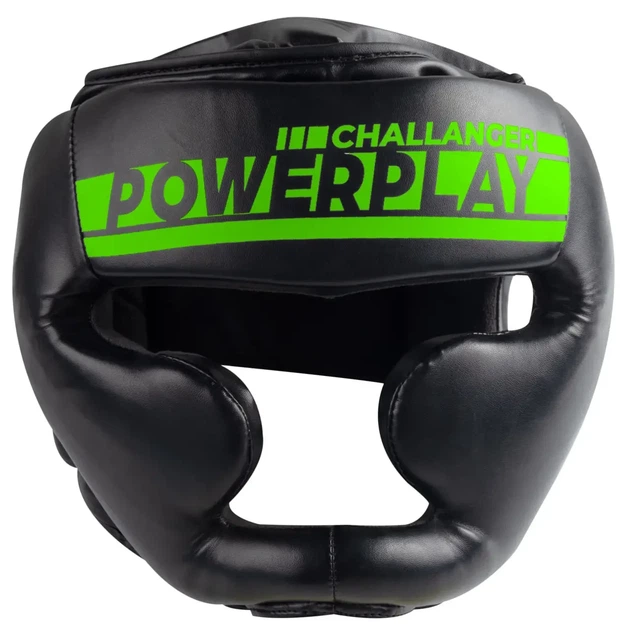 Боксерський шолом тренувальний PowerPlay 3048 Чорно-Зелений XL - изображение 3