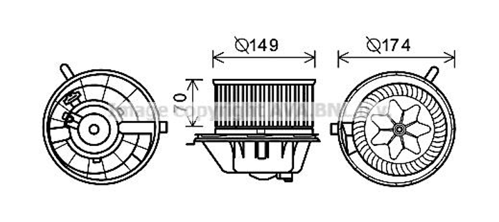 VN8342 AVA Вентилятор салону AUDI, VW (вир-во AVA) Ava (VN8342) - зображення 1