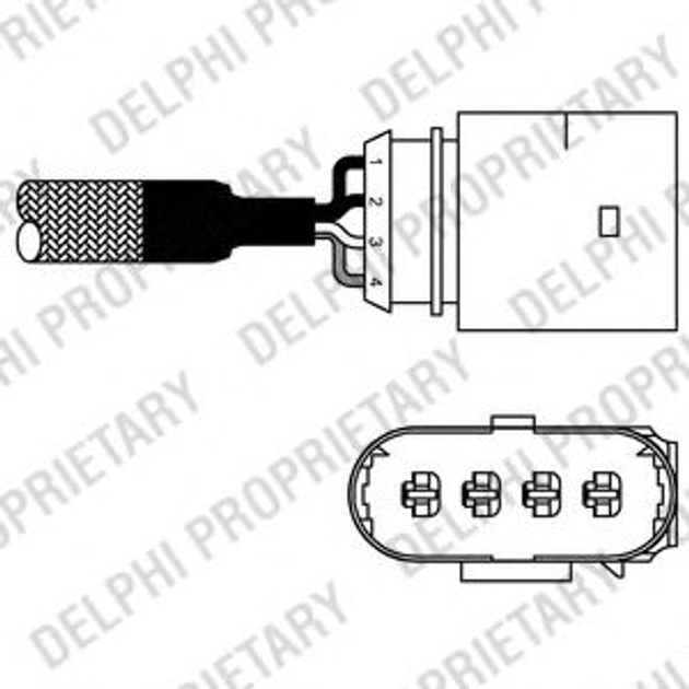 ES10981-12B1 Delphi Лямбда зонд VW Caddy II/Golf IV/Skoda Octavia I/Seat Ibiza 1.0-2.3 93-10 Delphi (ES1098112B1) - зображення 1