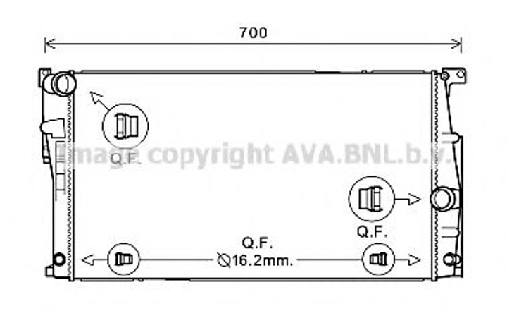 BW2447 AVA Радіатор охолодження F20, F21, F22, F23, F30, F31, F34, F34, F80, F87 Ava (BW2447) - изображение 1