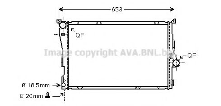 BWA2278 AVA радіатор охолодження двигуна 3 E46 1.6/3.0 Ava (BWA2278) - изображение 1