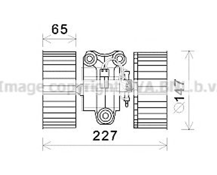 BW8470 AVA Вентилятор салону 5 E39, X5 E53 96-, Range Rover III 02- Ava (BW8470) - изображение 1