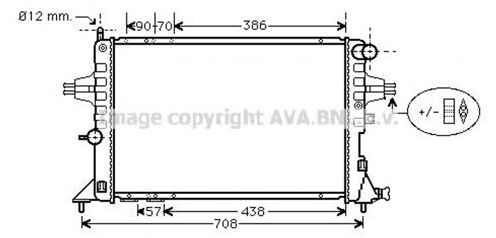 OLA2252 AVA Радіатор охолодження двиг. ASTRA G 1.7 TD 98- Ava (OLA2252) - зображення 1