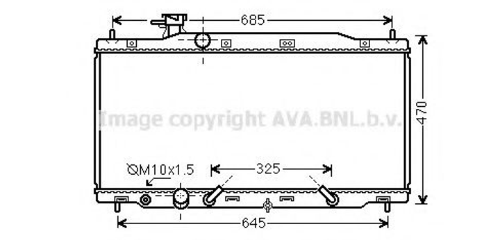 HD2269 AVA Радіатор охолодження CRV 2.4i MT/AT(вир-во AVA) Ava (HD2269) - изображение 1