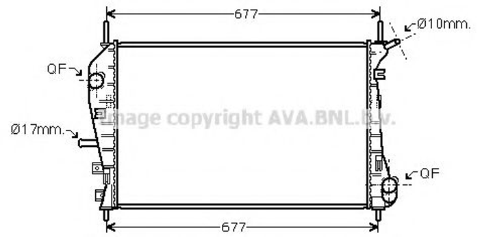 FDA2376 AVA Радіатор охолодження Mondeo III 2.0/3.0i/TDCi 00- Ava (FDA2376) - зображення 1