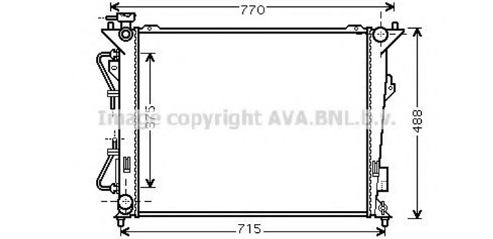 HY2172 AVA Радіатор охолодження KIA MAGENTIS II (MG) (06-) 2.7 i V6 24V (вир-во AVA) Ava (HY2172) - зображення 1