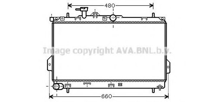 HY2097 AVA Радіатор охолодження HYUNDAI MATRIX (FC) (01-) 1.6 i (вир-во AVA) Ava (HY2097) - зображення 1