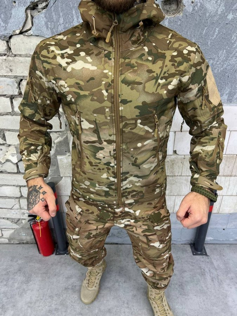 Тактическая куртка Shark Skin Softshell с мембраной Windstopper и регулируемым капюшоном Multicam M - изображение 1