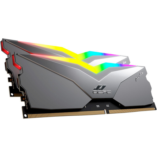 Оперативна пам'ять OCPC Pista Titanium/Silver DDR5 6000MHz 64ГБ Kit 2x32ГБ (MMPT2K64GD560C40T) - зображення 3