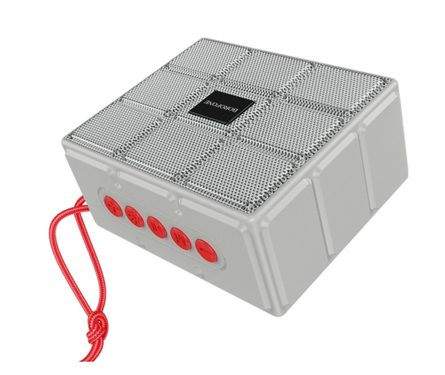 Портативна безпровідна блютуз колонка BOROFONE BR16 |BT5.1, TWS, FM, TF, USB, 4Hours, 5W| Сірий - Фото 2 Портативна безпровідна блютуз колонка BOROFONE BR16 |BT5.1, TWS, FM, TF, USB, 4Hours, 5W| Сірий - зображення 2