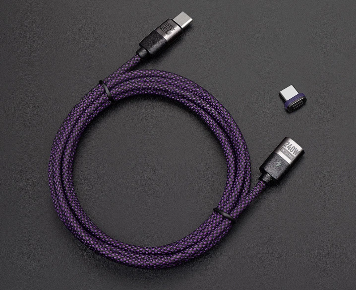 Магнітний кабель зарядки Energy Fort 5А Type-C до Type-C(USB), 240 Вт,480 Мбіт/с (0,5 м) - Фото 7 Магнітний кабель зарядки Energy Fort 5А Type-C до Type-C(USB), 240 Вт,480 Мбіт/с (0,5 м) - зображення 7