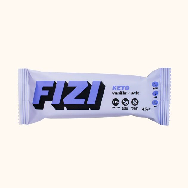Кето-батончик Fizi "Vanilla + salt" без цукру 45г - зображення 4