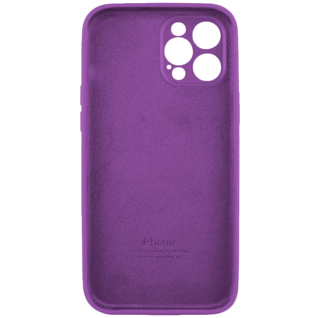 Защитный чехол-накладка Silicone Full Case AA Camera Protect для Apple iPhone 12 Pro Purple (FullAAi12P-19) - изображение 2