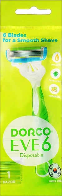 Бритва одноразова з 6 лезами - Dorco Eve Disposable 6 (1109357-98837) - Фото 1 Бритва одноразова з 6 лезами - Dorco Eve Disposable 6 (1109357-98837) - изображение 1