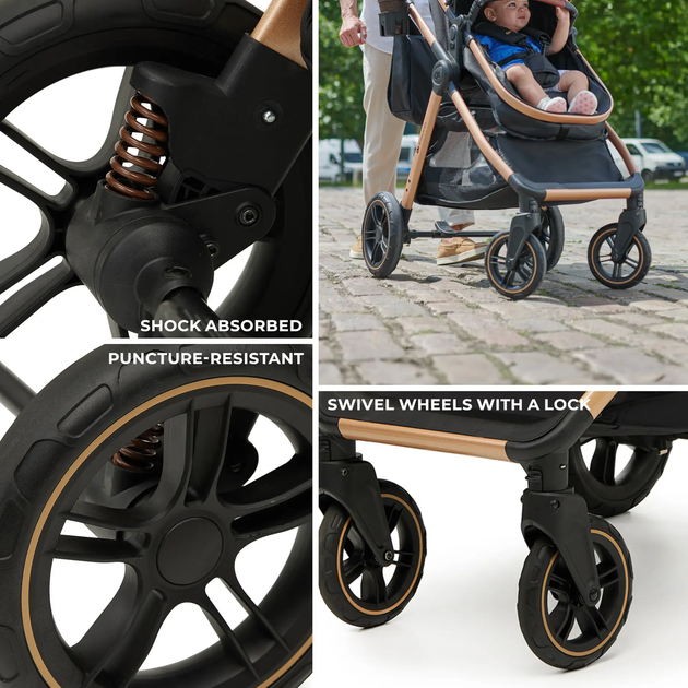 Универсальная коляска 3 в 1 Kinderkraft Esme Pure Black (KSESME00BLK3000) - изображение 7