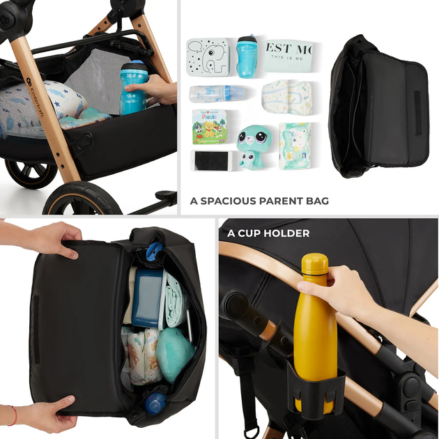 Универсальная коляска 3 в 1 Kinderkraft Esme Pure Black (KSESME00BLK3000) - изображение 10