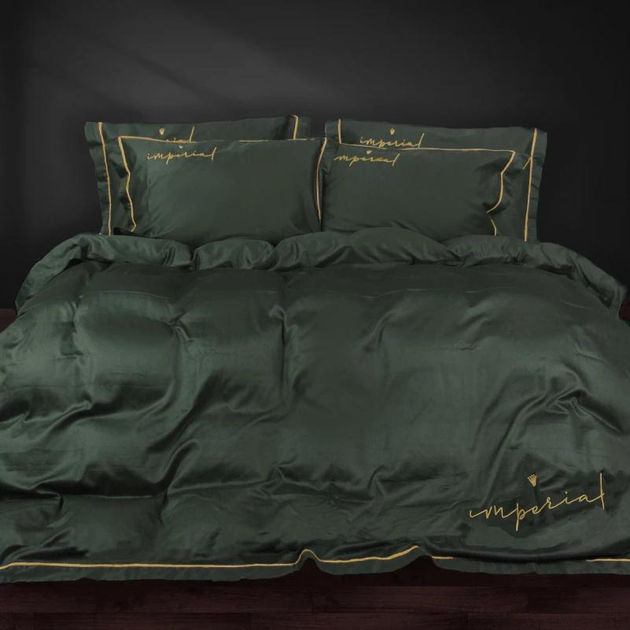 Акція на Простирадло на резинці MirSon Сатин Imperial Satin Emerald 120 х 190 см від Rozetka